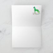 Fine Great Dane Green Illustration Karte (Innenseite)