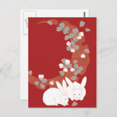 Fine Japanisch Niedlich Cool Giro Retro Floral Postkarte (Vorne/Hinten)