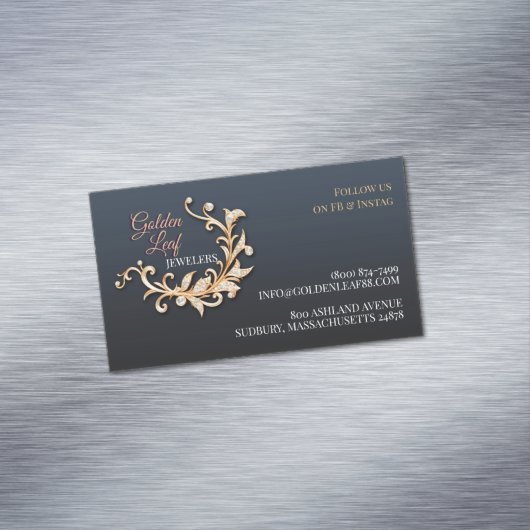 Fine Juwelier Business Card Magnetische Visitenkarte (Beispiel)