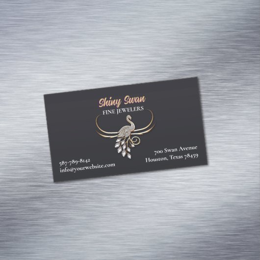 Fine Juwelier Business Card Magnetische Visitenkarte (Beispiel)