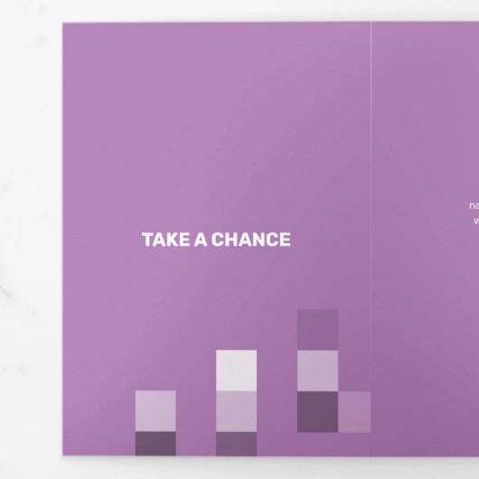 Fine Lilac Zeitgenössische Transparenz Dreifach Gefaltete Karte (Klappe)