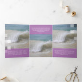 Fine Lilac Zeitgenössische Transparenz Dreifach Gefaltete Karte (Innenseite)