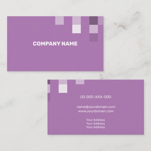 Fine Lilac Zeitgenössische Transparenz Visitenkarte (Vorne/Hinten)