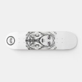 Fine Line Art zeichn von Animalia mit Tieren Skateboard (Horizontal)