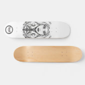 Fine Line Art zeichn von Animalia mit Tieren Skateboard (Horizontal)