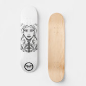 Fine Line Art zeichn von Animalia mit Tieren Skateboard (Vorderseite)