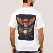 Fine Line Futurist Tattoo Art T - Shirt (Rückseite)