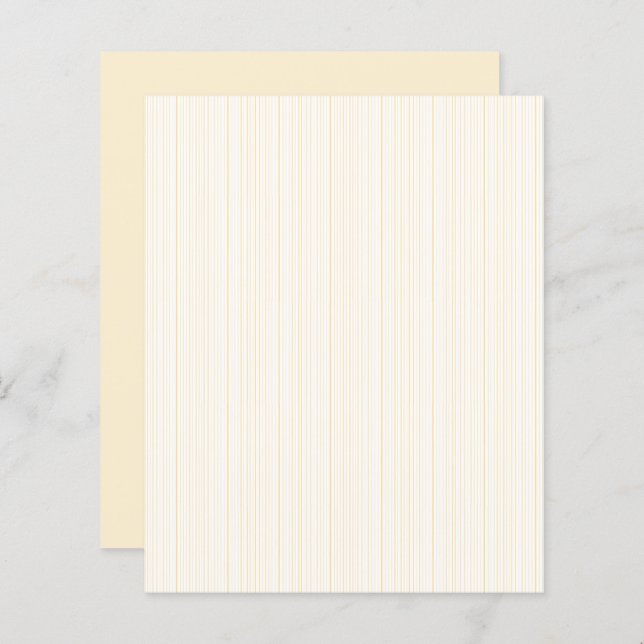 Fine Line Gold White Strip Scrapbook Paper (Vorne/Hinten)