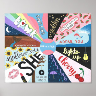 Fine Line Inspiriert Lüfterart Poster