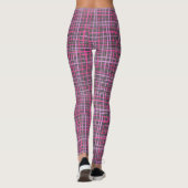 Fine lines Checkered pattern C09.pink on DGrey Leggings (Rückseite)