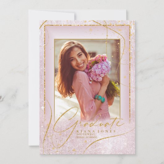 Fine Lines Gold Abstrakt Abschluss Mauve ID907 (Vorderseite)