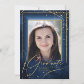 Fine Lines Gold Abstrakt Abschluss Navy ID907 (Vorderseite)