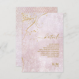 Fine Lines Gold Abstrakt Details Mauve ID867 Begleitkarte