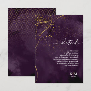 Fine Lines Gold Abstrakt Details Plum ID867 Begleitkarte