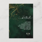 Fine Lines Gold Abstrakt Details Smarald ID867 Begleitkarte (Vorderseite)