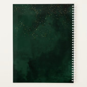 Fine Lines Gold Abstrakt Wedding Emerald ID867 Planer (Rückseite)