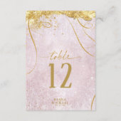 Fine Lines Gold Abstrakt Wedding Mauve ID867 Einladung (Vorderseite)