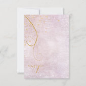 Fine Lines Gold Abstrakt Wedding Mauve ID867 RSVP Karte (Rückseite)