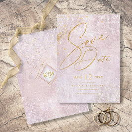 Fine Lines Gold Abstrakt Wedding Mauve ID867 Save The Date