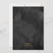 Fine Lines Gold Abstrakt Wedding Menu V1 Bk ID867 (Rückseite)