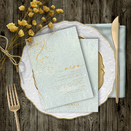 Fine Lines Gold Abstrakt Wedding Menu V1 Sg ID867