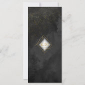 Fine Lines Gold Abstrakt Wedding Menu V2 Bk ID867 (Rückseite)