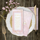Fine Lines Gold Abstrakt Wedding Menu V2 Mv ID867