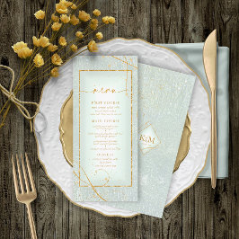 Fine Lines Gold Abstrakt Wedding Menu V2 Sg ID867