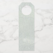 Fine Lines Gold Abstrakt Wedding Sage ID867 Flaschenanhänger (Rückseite)