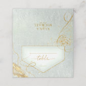 Fine Lines Gold Abstrakt Wedding Table Sg ID867 Platzkarte (Außenseite Aufgefaltet)