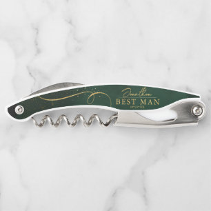 Fine Lines Gold Abstrakt Wedding Trauzeuge ID867 Kellnermesser