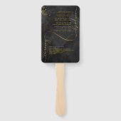 Fine Lines Gold Abstrakt Wedding V1 Black ID867 Fächer (Rückseite)