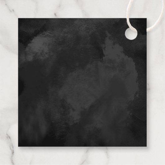 Fine Lines Gold Abstrakt Wedding V1 Black ID867 Geschenkanhänger (Rückseite)