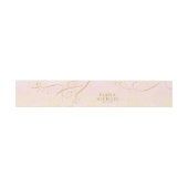 Fine Lines Gold Abstrakt Wedding V1 Blush ID867 Einladungsbanderole (Flach)