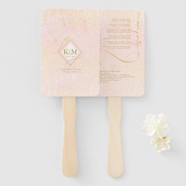 Fine Lines Gold Abstrakt Wedding V1 Blush ID867 Fächer