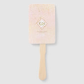 Fine Lines Gold Abstrakt Wedding V1 Blush ID867 Fächer (Vorderseite)