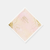 Fine Lines Gold Abstrakt Wedding V1 Blush ID867 Serviette (Ecke)