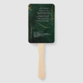 Fine Lines Gold Abstrakt Wedding V1 Emerald ID867 Fächer (Rückseite)