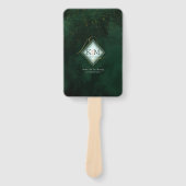 Fine Lines Gold Abstrakt Wedding V1 Emerald ID867 Fächer (Vorderseite)