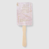 Fine Lines Gold Abstrakt Wedding V1 Mauve ID867 Fächer (Rückseite)