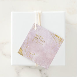 Fine Lines Gold Abstrakt Wedding V1 Mauve ID867 Geschenkanhänger