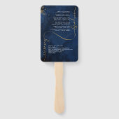 Fine Lines Gold Abstrakt Wedding V1 Navy ID867 Fächer (Rückseite)