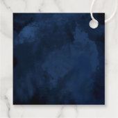 Fine Lines Gold Abstrakt Wedding V1 Navy ID867 Geschenkanhänger (Rückseite)