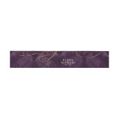 Fine Lines Gold Abstrakt Wedding V1 Plum ID867 Einladungsbanderole (Flach)