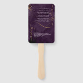 Fine Lines Gold Abstrakt Wedding V1 Plum ID867 Fächer (Rückseite)