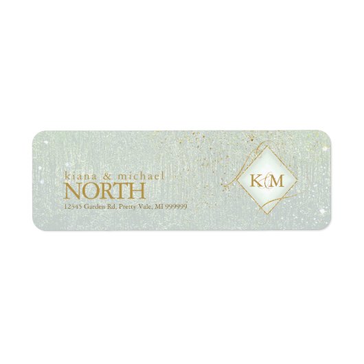 Fine Lines Gold Abstrakt Wedding V1 Sage ID867 (Vorne)