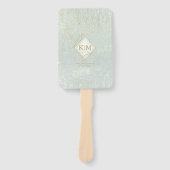 Fine Lines Gold Abstrakt Wedding V1 Sage ID867 Fächer (Vorderseite)