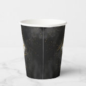 Fine Lines Gold Abstrakt Wedding V2 Black ID867 Pappbecher (Rechts)