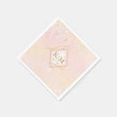 Fine Lines Gold Abstrakt Wedding V2 Blush ID867 Serviette (Ecke)