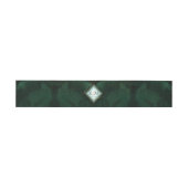 Fine Lines Gold Abstrakt Wedding V2 Emerald ID867 Einladungsbanderole (Flach)